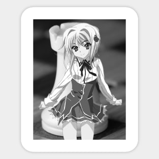 Koneko - High School DxD - black and white Sticker